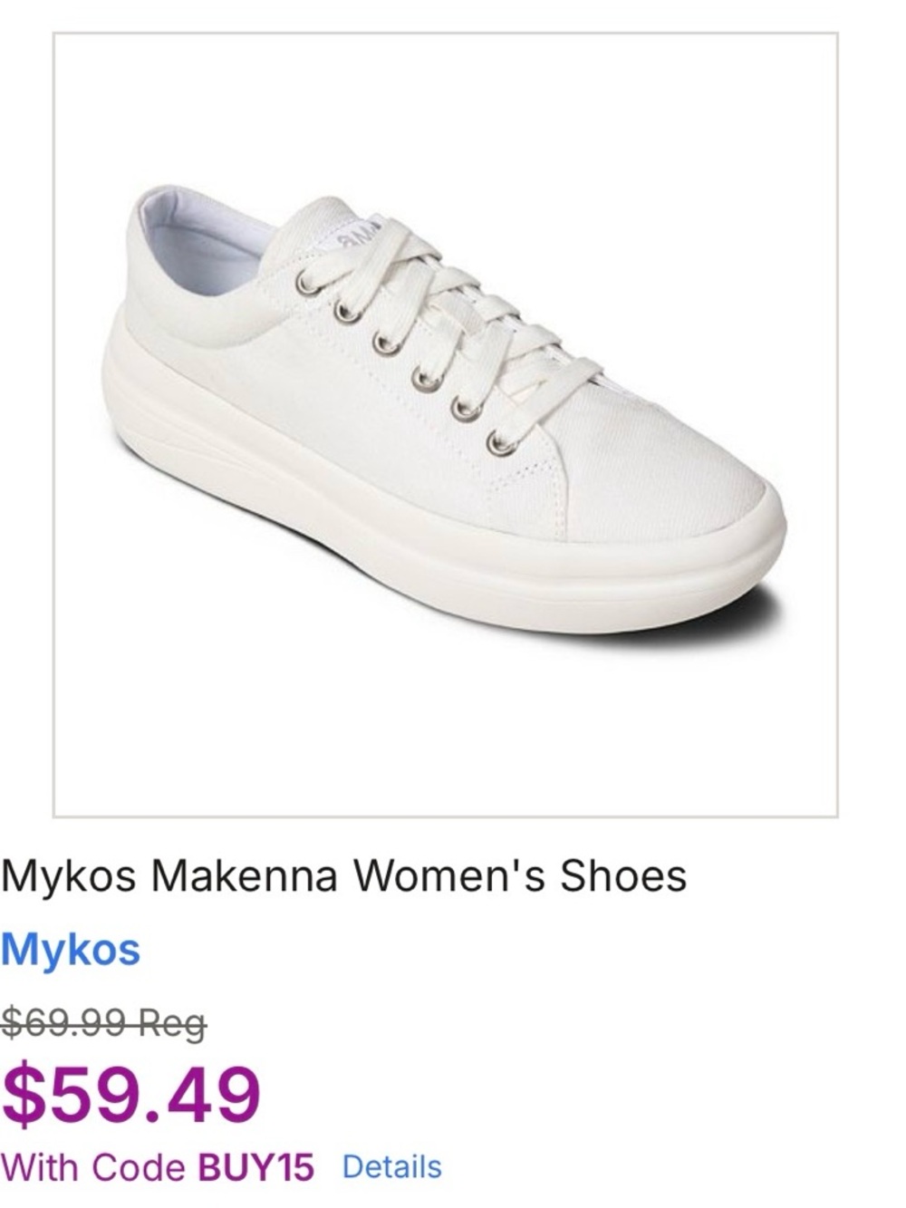 LaMo Women's MacKenna White Canvas Low-Top Sneaker